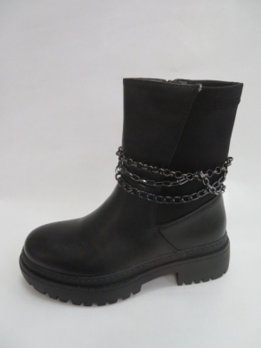 Botki damskie jesienne na płaskim (36-41) JW138 BLACK