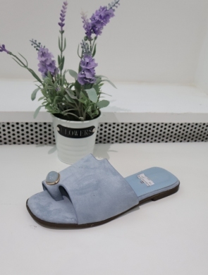 Klapki damskie na płaskim (36-41) 9816 BLUE