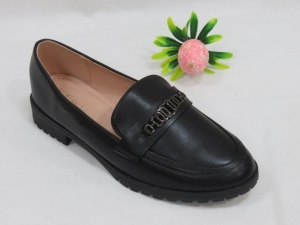 Mokasyny damskie na płaskim (36-41) W192 BLACK