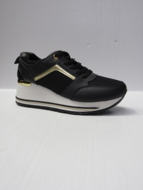 Buty sportowe damskie na koturnie (36-41) 28513 BLACK