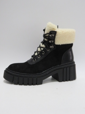 Botki damskie ocieplane na obcasie (36-41) 8608 BLACK