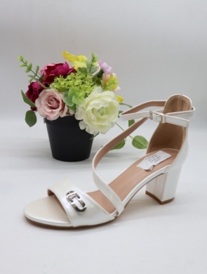 Sandały damskie na obcasie (36-41) 6280 WHITE
