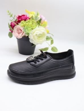 Buty sportowe damskie na płaskim (36-41) BK01-5 BLACK