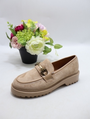 Mokasyny damskie na płaskim (36-41) J1809 BEIGE
