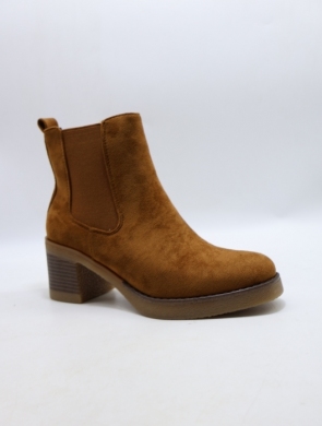 Botki damskie ocieplane na obcasie (36-41) 68256 CAMEL