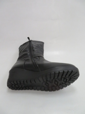 Kozaki damskie ocieplane na koturnie (36-41) 651 BLACK