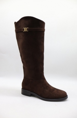 Kozaki damskie na płaskim (36-41) 69003 BROWN