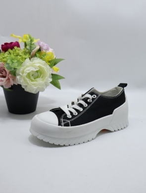 Trampki damskie na płaskim (36-41) 8-26 BLACK