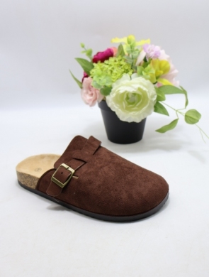 Klapki damskie na płaskim (36-41) 2110 BROWN