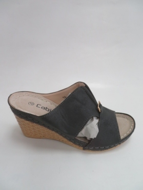 Klapki damskie na koturnie (36-41) J5305-1 BLACK