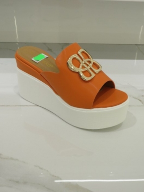 Klapki damskie na koturnie (36-41) 6688-09 ORANGE