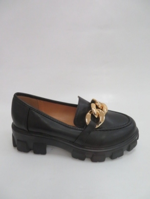 Mokasyny damskie na koturnie (36-41) BL035 BLACK