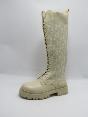 Kozaki damskie na płaskim (36-41) VR103 BEIGE