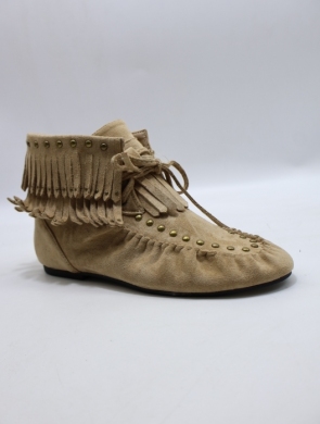Botki damskie na płaskim (36-41) H8-983 KHAKI