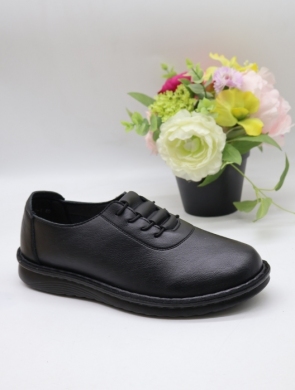 Półbuty damskie na płaskim (36-41) 60611-1 BLACK