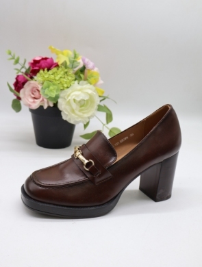 Półbuty damskie na obcasie (36-41) YCC-159 BROWN
