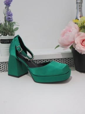 Sandały damskie na obcasie (36-41) J010 GREEN