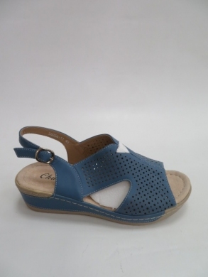 Sandały Damskie na koturnie (36-41) 6056-11 BLUE/WHITE