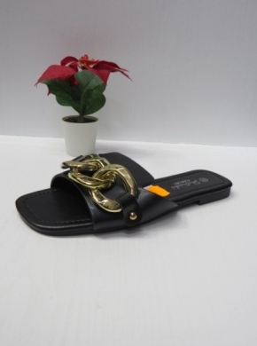 Klapki damskie na płaskim (36-41) 0613 BLACK
