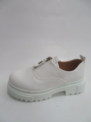 Półbuty damskie na płaskim (36-41) C21-8682 WHITE