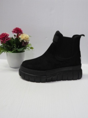 Botki damskie na płaskim (36-41) W075 BLACK