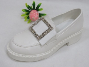 Mokasyny damskie na płaskim (36-41) A12 WHITE