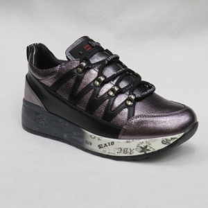 Buty sportowe damskie na koturnie (36-41) C19-7667-6 GREY