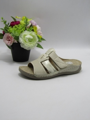 Klapki damskie na koturnie (41-44) 21866-4 BEIGE