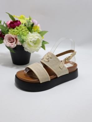 Sandały damskie na płaskim (36-41) S937-5 BEIGE