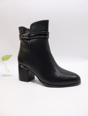 Botki damskie ocieplane na obcasie (36-41) A786-3 BLACK