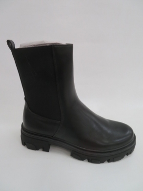 Kozaki damskie jesienne na płaskim (36-41) 2025-A299P BLACK