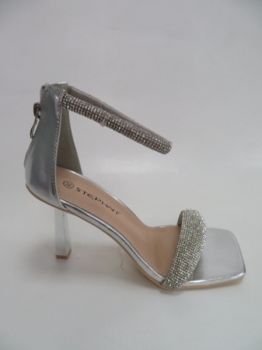 Sandały damskie na szpilce (36-41) P-1271 SILVER