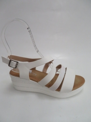 Sandały damskie na koturnie (36-41) BE-9029 WHITE