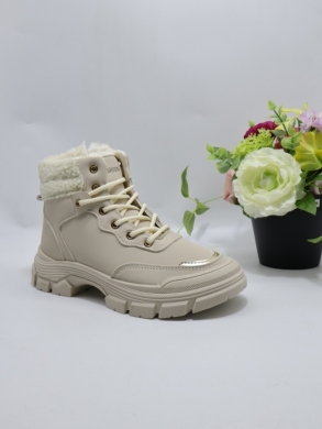 Botki damskie ocieplane na płaskim (36-41) AZM-10 BEIGE