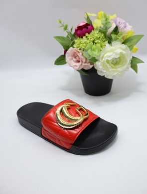 Klapki damskie na płaskim (37-41) 3308-6 RED