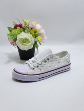 Trampki damskie na płaskim (36-41) 7-M3 WHITE