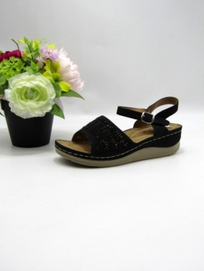 Sandały damskie na koturnie (36-41) 8-129 BLACK