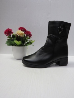 Botki damskie ocieplane na obcasie (37-42) B701 BLACK