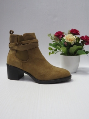 Botki damskie ocieplane na obcasie (36-41) 2617 KHAKI