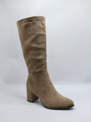 Kozaki damskie ocieplane na obcasie (36-41) RQ-07 KHAKI