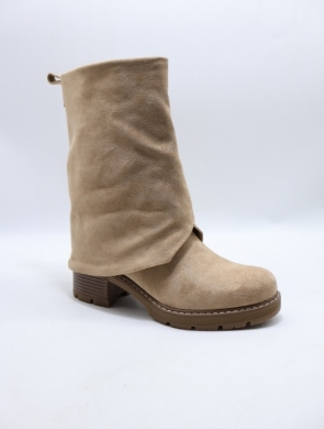 Kozaki damskie na obcasie (36-41) LH192 KHAKI