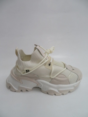 Buty sportowe damskie na płaskim (36-41) 9205 BEIGE