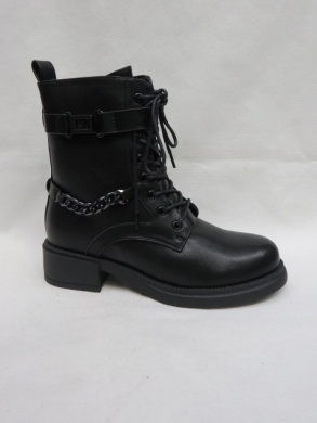 Botki damskie ocieplane na płaskim (36-41) XPL-03 BLACK