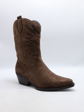 Kozaki damskie na obcasie (36-41) 386 BROWN