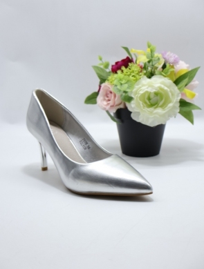 Czółenki damskie na obcasie (36-41) XJK05 SILVER