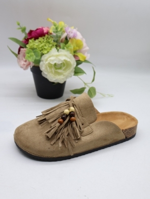Klapki damskie na płaskim (36-41) DM561 KHAKI