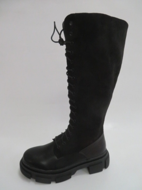 Kozaki damskie jesienne na płaskim (36-41) DE1066 BLACK