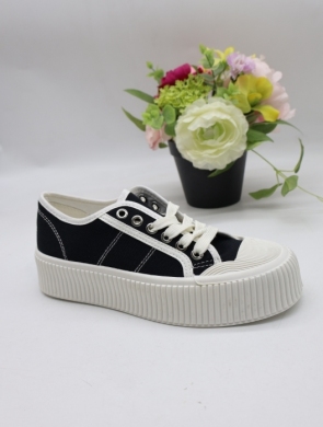 Trampki damskie na płaskim (36-41) 8070 BLACK