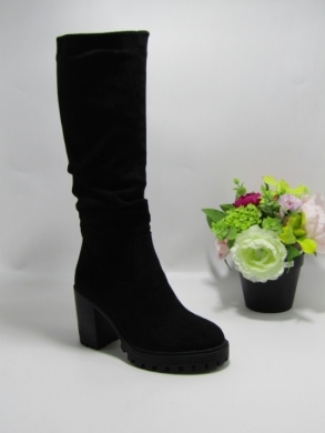 Kozaki damskie na obcasie (36-41) 5790 BLACK