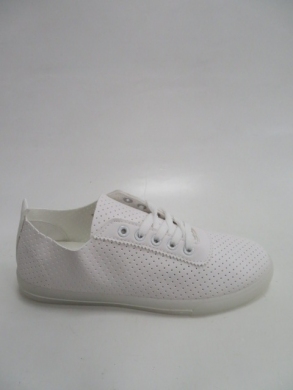 Tenisówki damskie na płaskim (36-41) 3-0574 WHITE
